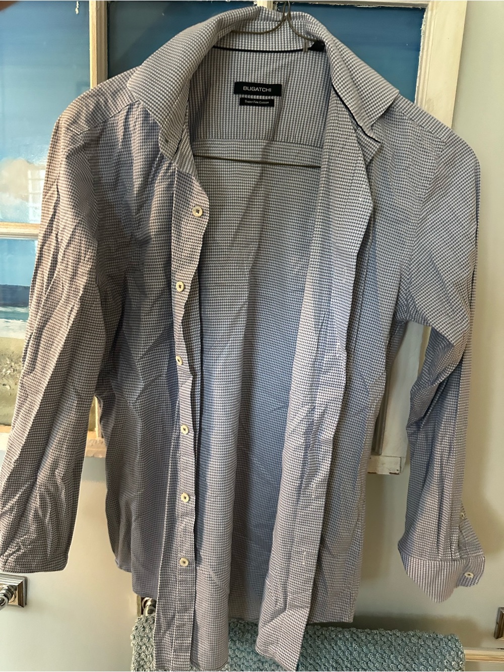 Bugatchi GreySuper Fine Cotton Men's Button-Up Shirt